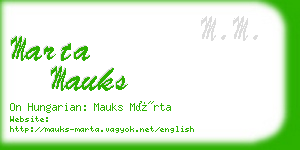 marta mauks business card
